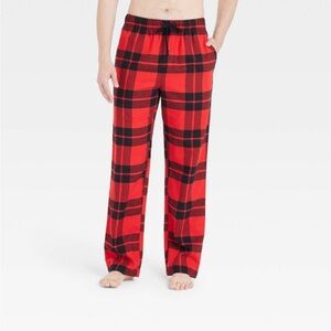 NWT Men's Buffalo Plaid Red & Black Flannel Pajama Pants- XL & XXL